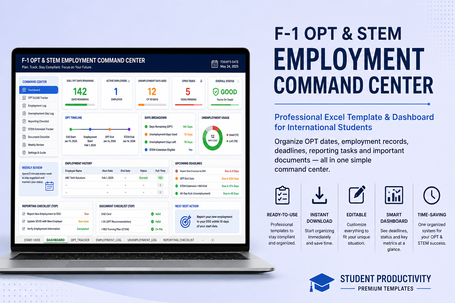 f1 opt & stem employment command center